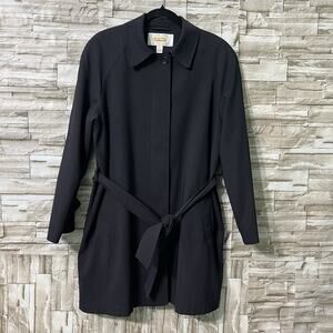 Talbots Women's Long Blazer Size 10 Black Jacket Dressy Knee Length Lined Coats